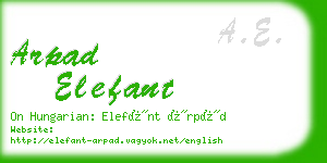 arpad elefant business card